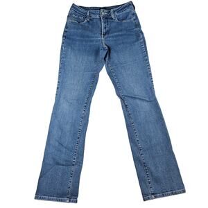 NYDJ Marilyn Straight Leg Blue Jeans Womens 6 Lift Tuck Technology Casual
